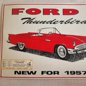 Ford Thunderbird New for 1957 Advertising Metal Sign Desperate Sign Co.